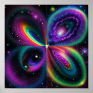 Poster Abstrato Space Art