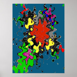 Póster Abstrato Splash