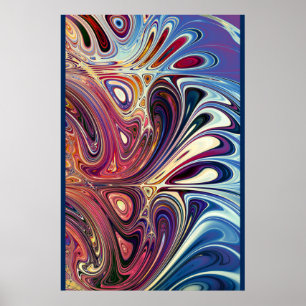 Poster Abstrato Splash Design
