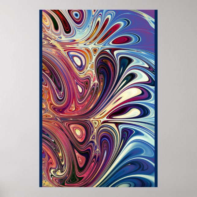 Poster Abstrato Splash Design (Frente)