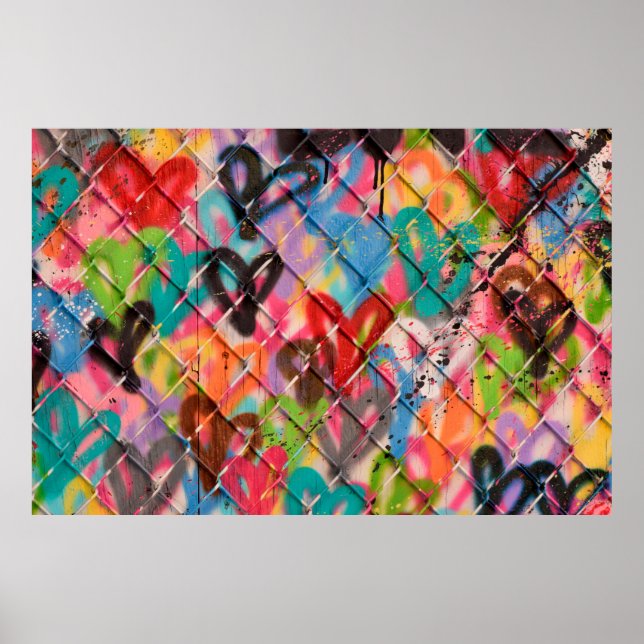 Poster Abstrato Spray Paint Texture Background art, rua, (Frente)