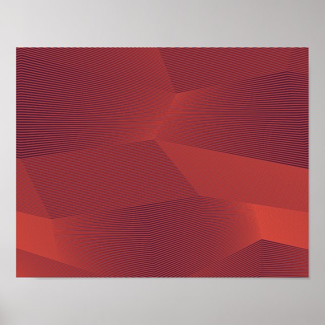 Poster Abstrato, tendências, arte geométrica moderna (Frente)