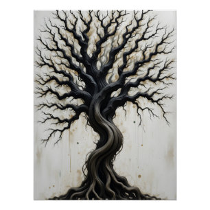Póster Abstrato Twisted Tree