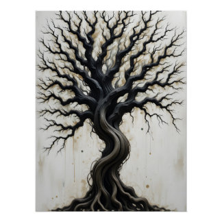 Póster Abstrato Twisted Tree