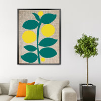 Abstrato Verde Amarelo-limão da árvore Citrus