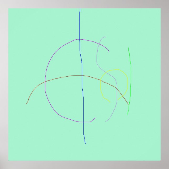 Poster Abstrato Verde claro simples (Frente)