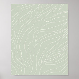 Poster Abstrato verde mínimo