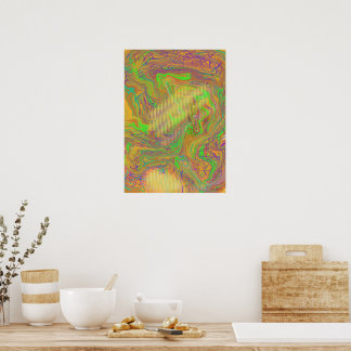 Poster Abstrato Verde Wall Art