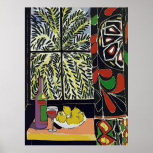 Póster Abstrato, Vinho Na Janela De Palma