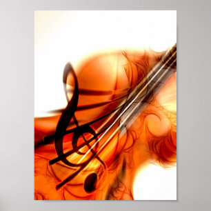 Póster Abstrato Violin Art