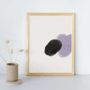 Poster Abstrato Watercolor Geométrica, Abstrato, Mínima