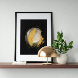 Poster Abstrato Watercolor Geométrica, Abstrato, Mínima