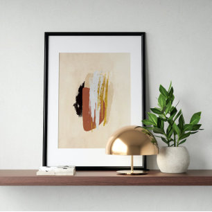 Poster Abstrato Watercolor Geométrica, Abstrato, Mínima