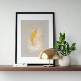 Poster Abstrato Watercolor Geométrica, Abstrato, Mínima