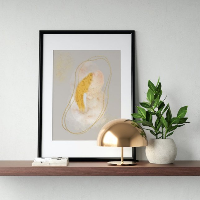 Poster Abstrato Watercolor Geométrica, Abstrato, Mínima (Criador carregado)