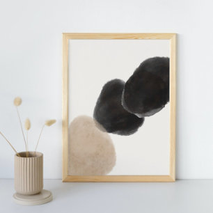 Poster Abstrato Watercolor Geométrica, Abstrato, Mínima