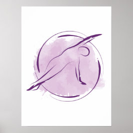 Poster Abstrato Watercolor Pilota a dobra
