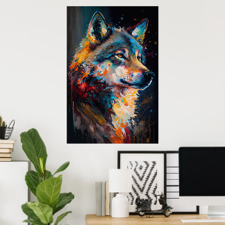 Poster Abstrato Wolf