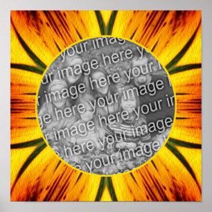 Poster Abstrato Yellow Brown Frame Crie sua própria foto