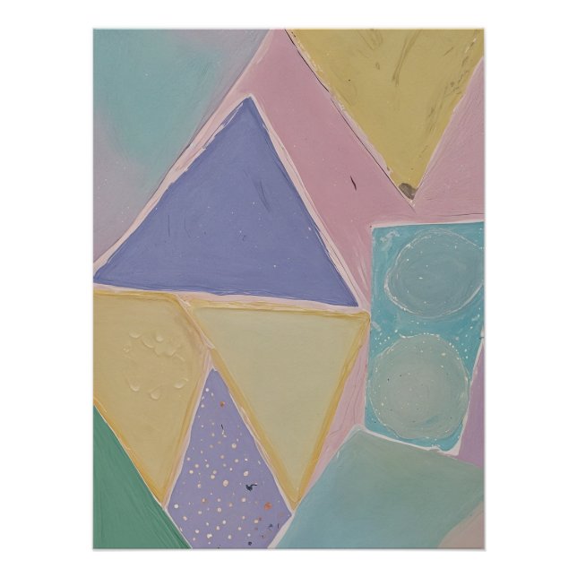 Póster Abstratos Serenos: Um Sonho Pastel (Frente)