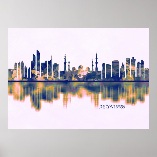 Poster Abu Dhabi Skyline (Frente)