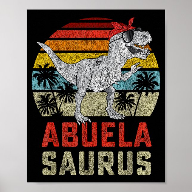 Poster Abuelasaurus T Rex Dinossauro Abuela Saurus Famíli (Frente)