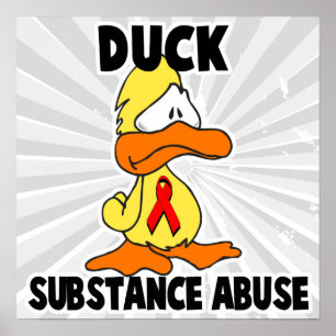 Póster Abuso de substâncias do pato