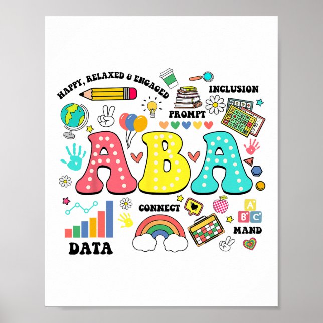 Poster Aby Therapist Behaviour Analyst Autism Therapy Rbt (Frente)