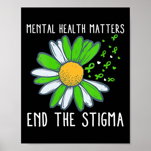 Poster Acabar Com A Consciência Da Saúde Mental Do Estigm (Frente)
