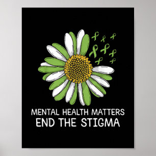 Poster Acabar Com A Saúde Mental Do Estigma - O Cérebro D