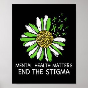 Poster Acabar Com A Saúde Mental Estigma E Sensibilizar O