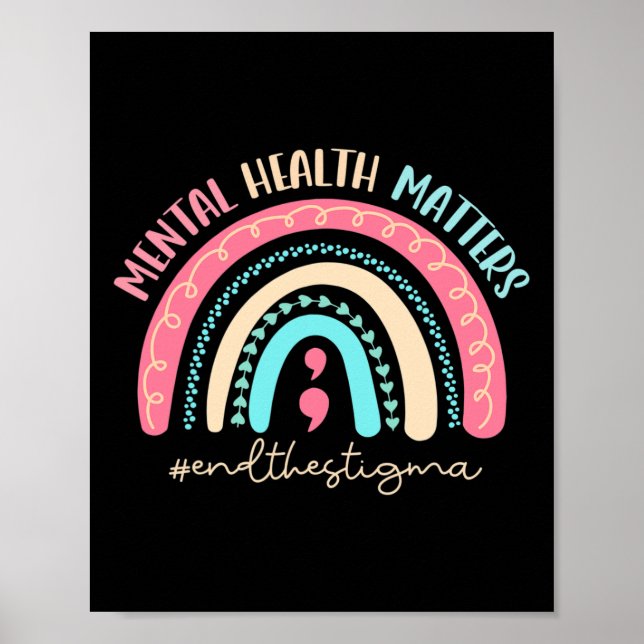 Poster Acabar Com A Saúde Mental Estigma Importa Awaren M (Frente)