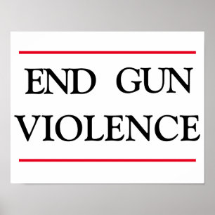 Poster Acabar com a violência das armas