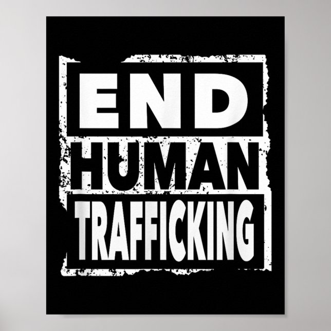 Poster Acabar com o tráfico de seres humanos, salvar cria (Frente)