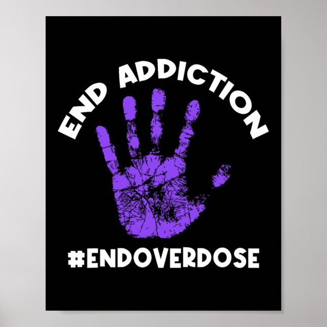 Poster Acabar com o Vício Parar com a Sobredose de Drogas (Frente)