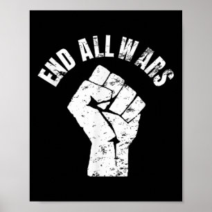 Poster Acabar com todas as guerras - Protesto Anti-Guerra