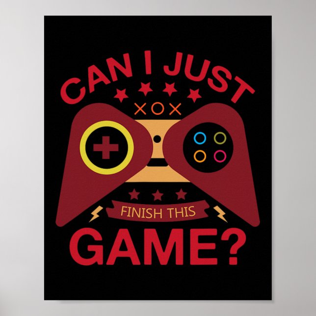 Poster Acabei de Terminar o Controlador de Vídeo Game Lov (Frente)
