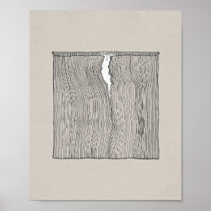 Poster Acabou - Mateus 27:51, Bíblia Wall Art