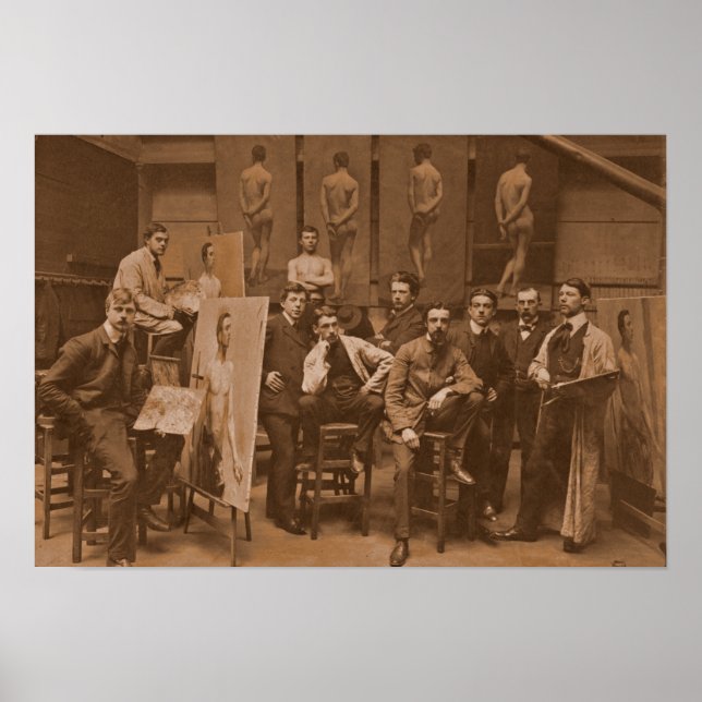 Póster Academia de Antuérpia Fotografia de 1907 (Frente)