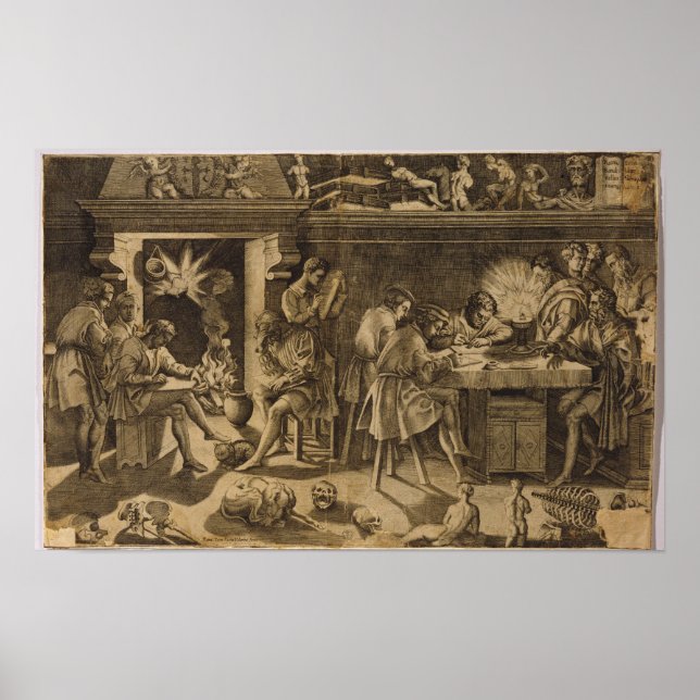 Poster Academia de Baccio Bandinelli, 1547 (Frente)