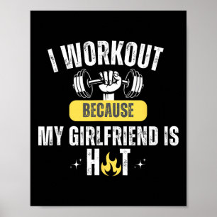 Poster Academia de Fitness Divertida Eu Me Exercito Porqu