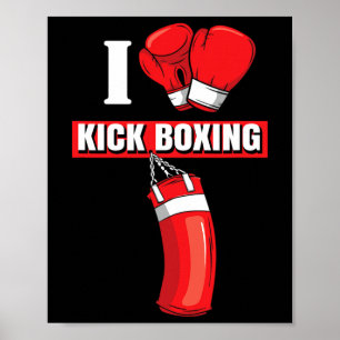 Poster Academia de Fitness Kickboxing Boxe Para Homens Mu