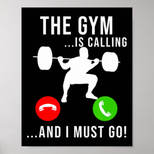 Poster Academia Está Chamando Treino Fitness Musculação P