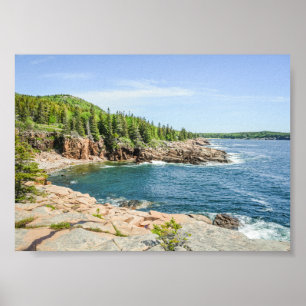 Poster Acadia Gorgeous Rocky Coastline, em Maine