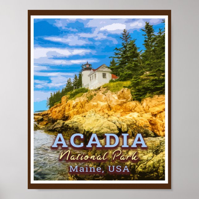 POSTER ACADIA NATIONAL PARK - MAINE USA - HARBOR BAR (Frente)