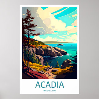 Poster Acadia National Park Travel Print Wall Art Acadia