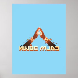 Poster Acalme-Se! Espelho Imagem reversa tipografia