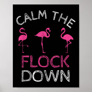 Poster Acalme-Se O Feitiço De Verão De Flamingo Rosa