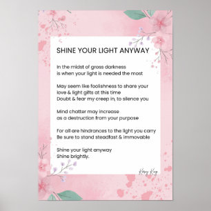 Poster Acalme Sua Luz Poesia Poesia