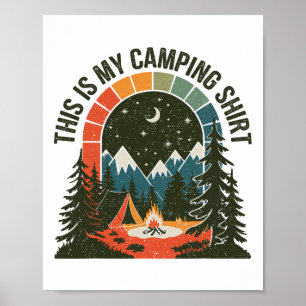 Poster Acampador Antigo Esta É Minha Roupa De Acampamento